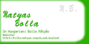 matyas bolla business card
